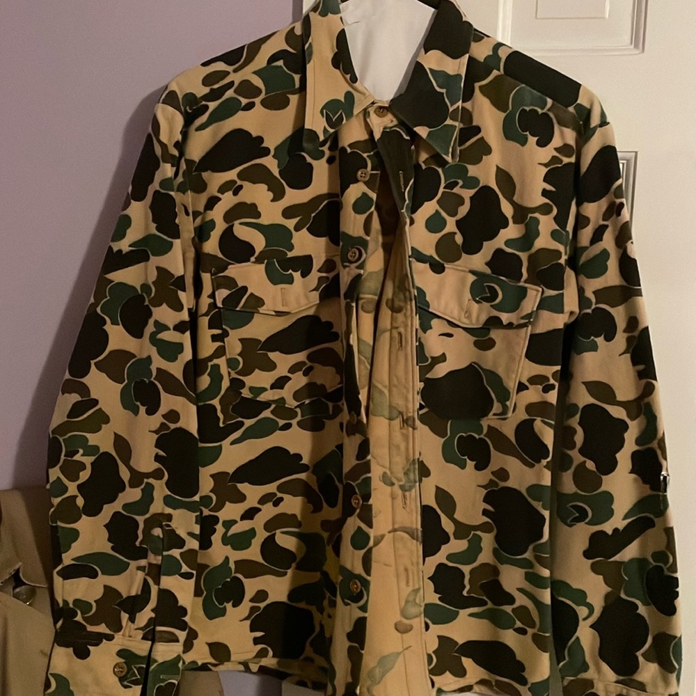 Men’s thick flannel camo hunting shirt